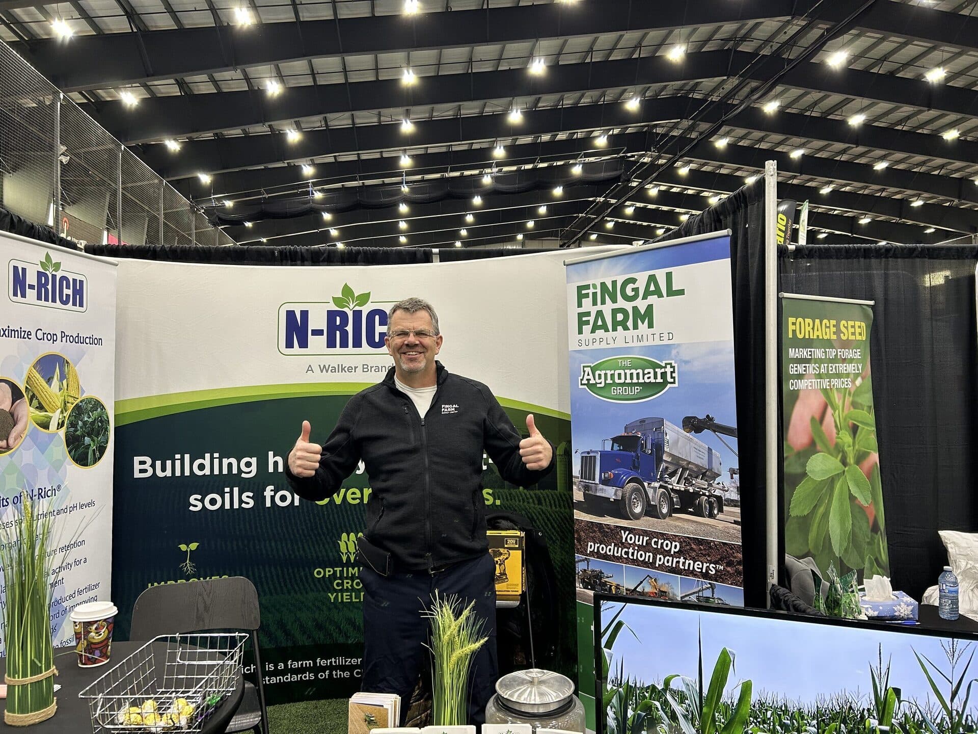 Harm Spangenberg at an agricultural trade show booth